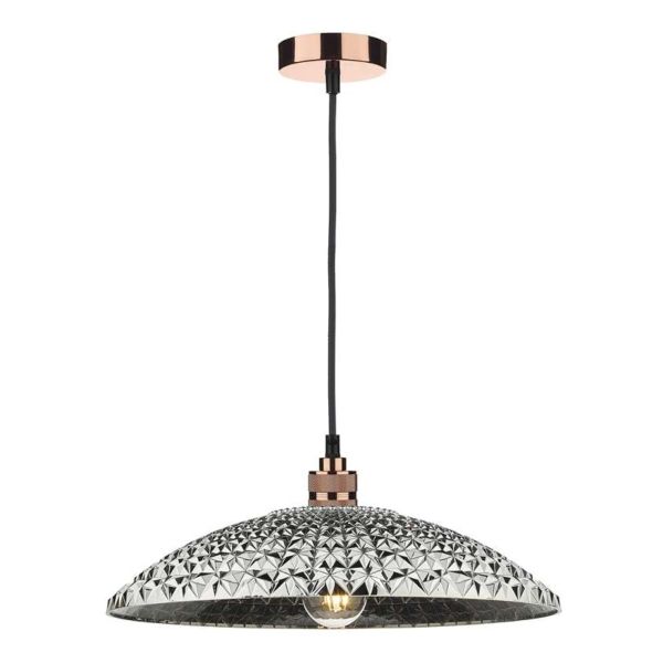 Lampa wisząca Dar Lighting SP8664 + YAT6510 Yatima 1 Light E27 Decorative Suspension Copper