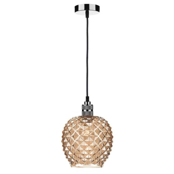 Lampa wisząca Dar Lighting SP8667 + MOS6535 Mosaic 1 Light E27 Decorative Suspension Gun Metal