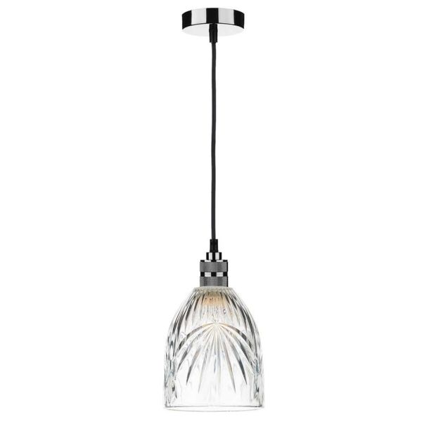 Lampa wisząca Dar Lighting SP8667 + MOT6508 Motif 1 Light E27 Decorative Suspension Gun Metal