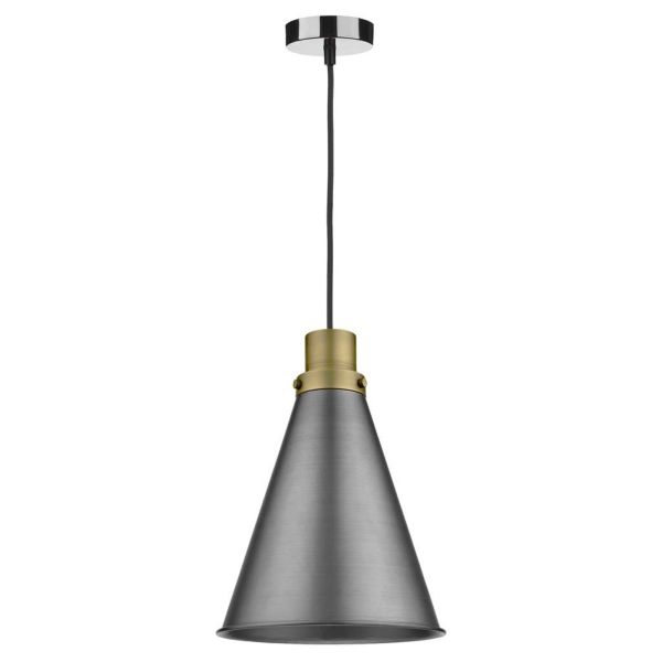 Lampa wisząca Dar Lighting SP8667 + POT8661 Potter 1 Light E27 Decorative Suspension Gun Metal