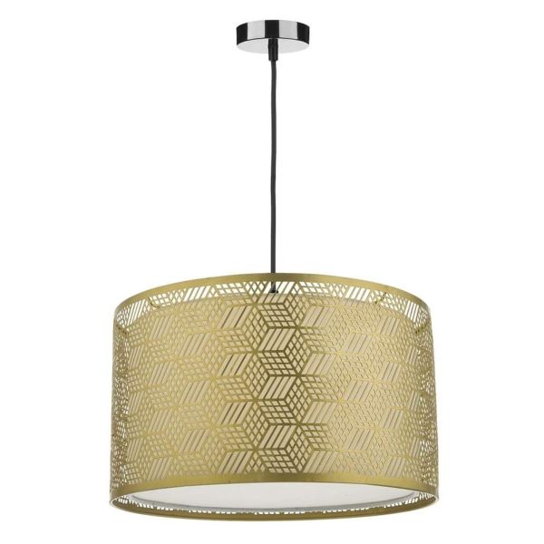 Lampa wisząca Dar Lighting SP8667 + TIN6535 Tino 1 Light E27 Decorative Suspension Gun Metal