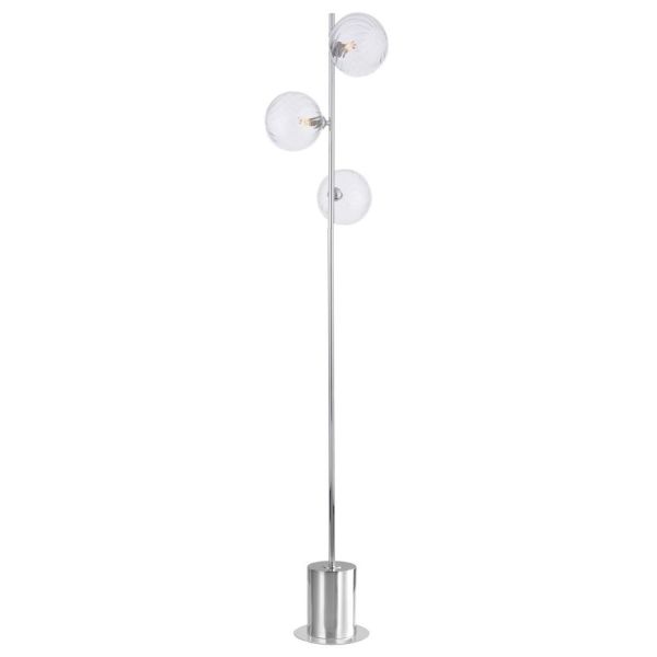 Lampa podłogowa Dar Lighting SPI5550-22 Spiral 3 Light Floor Lamp Polished Chrome With Closed Glass