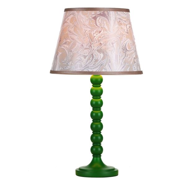 Lampa stołowa Dar Lighting SPO4224-FRI1029 Spool Table Lamp Green With Shade