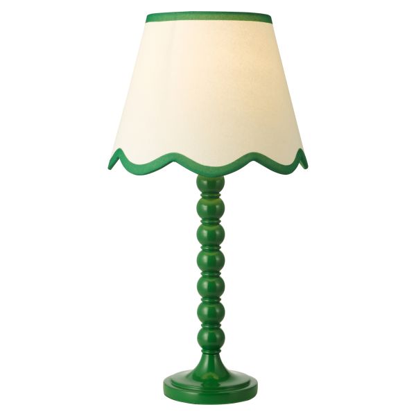 Lampa stołowa Dar Lighting SPO4224-POM1024 Spool Table Lamp Green With Shade