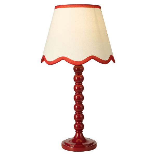 Lampa stołowa Dar Lighting SPO4225-POM1025 Spool Table Lamp Red With Shade