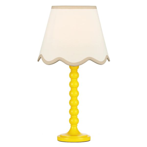 Lampa stołowa Dar Lighting SPO4226-POM1029 Spool Table Lamp Yellow With Shade