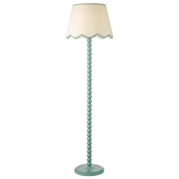 Lampa podłogowa Dar Lighting SPO4923-POM1823 Spool Floor Lamp Blue With Shade