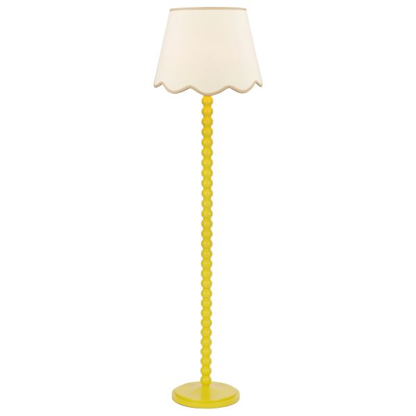 Lampa podłogowa Dar Lighting SPO4926-POM1829 Spool Floor Lamp Yellow With Shade