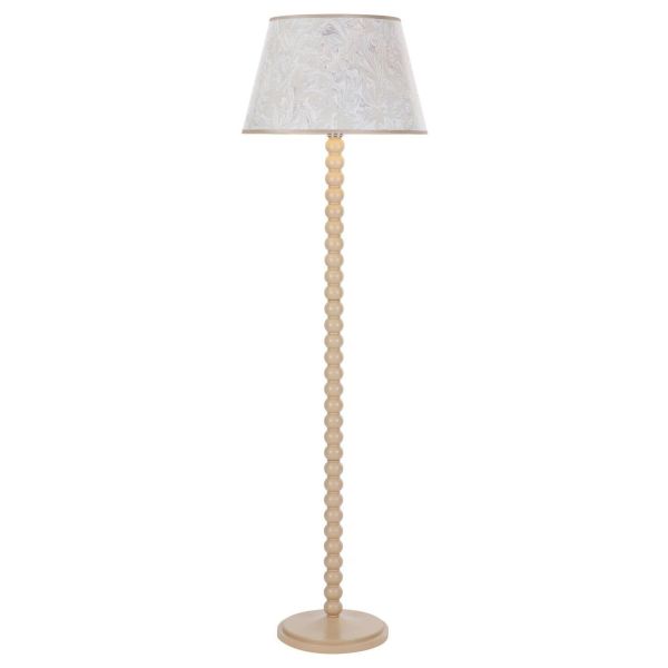 Lampa podłogowa Dar Lighting SPO4929-FRI1729 Spool Floor Lamp Cream With Shade