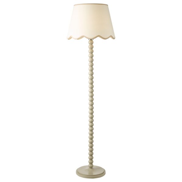 Lampa podłogowa Dar Lighting SPO4929-POM1829 Spool Floor Lamp Taupe With Shade