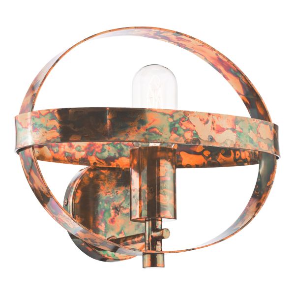 Kinkiet Dar Lighting SYM0764 Symbol Wall Light Mottled Copper
