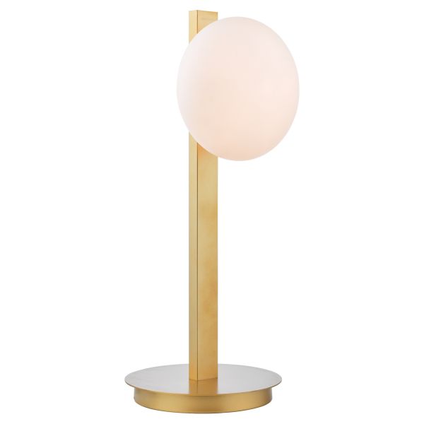Lampa stołowa Dar Lighting TAU4235 Tauri Table Lamp Matt Gold and Opal Glass