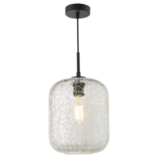 Підвісний світильник Dar Lighting TAV0108 Tavia Pendant Matt Black and Glass