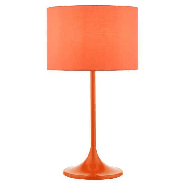 Lampa stołowa Dar Lighting TOL4211 Toledo Table Lamp Satin Orange With Shade