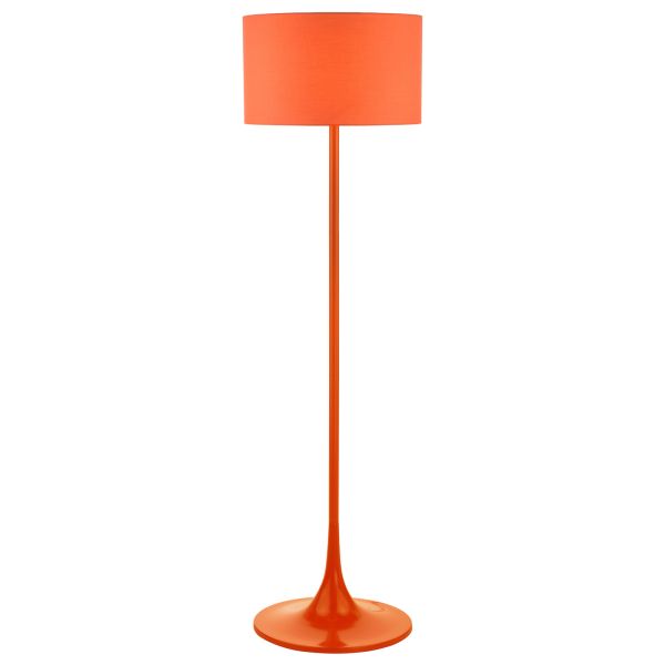 Lampa podłogowa Dar Lighting TOL4911 Toledo Floor Lamp Satin Orange With Shade