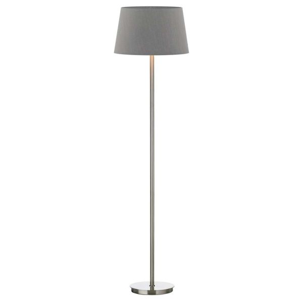 Торшер Dar Lighting TUS4946 + CEZ1639 Cezanne Tuscan Floor Lamp Satin Chrome