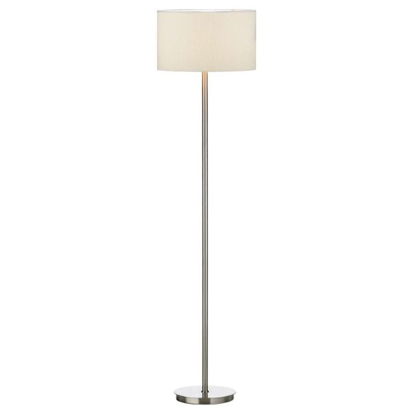 Торшер Dar Lighting TUS4946 + DEL1533 Delta Tuscan Floor Lamp Satin Chrome