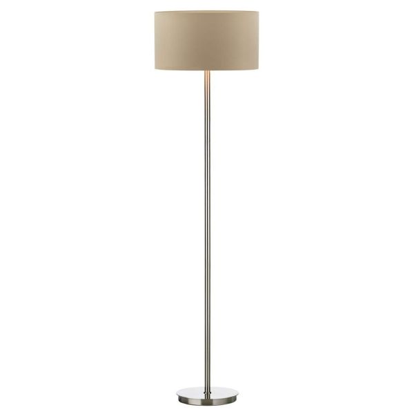 Торшер Dar Lighting TUS4946 + HIL1629 Hilda Tuscan Floor Lamp Satin Chrome