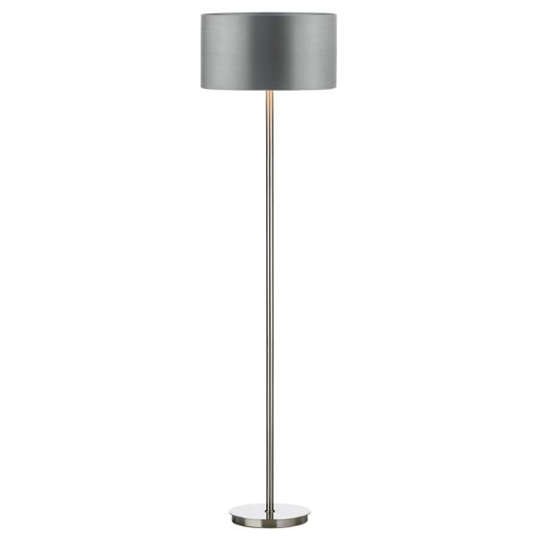 Lampa podłogowa Dar Lighting TUS4946 + HIL1639 Hilda Tuscan Floor Lamp Satin Chrome