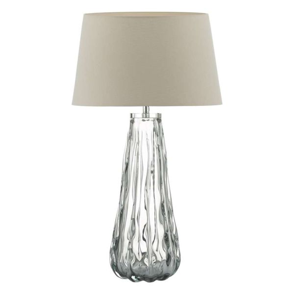 Настільна лампа Dar Lighting VEZ4210 + CEZ1429 Cezanne Vezzano Table Lamp Smoked Glass