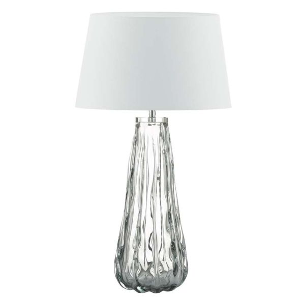 Настільна лампа Dar Lighting VEZ4210 + CEZ142 Cezanne Vezzano Table Lamp Smoked Glass