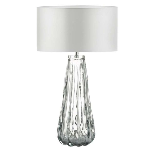 Lampa stołowa Dar Lighting VEZ4210 + HIL1315 Hilda Vezzano Table Lamp Smoked Glass