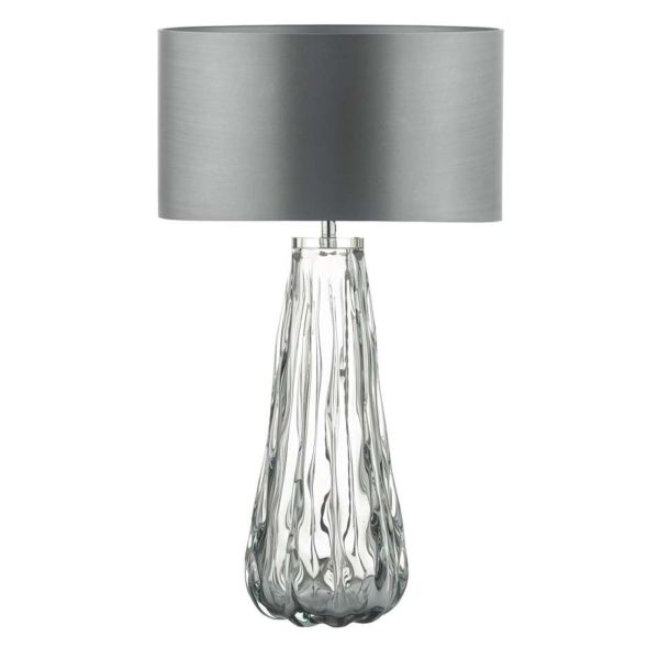 Настільна лампа Dar Lighting VEZ4210 + HIL1339 Hilda Vezzano Table Lamp Smoked Glass