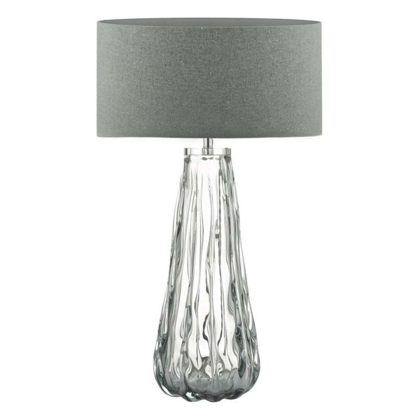 Настільна лампа Dar Lighting VEZ4210 + PYR1439 Pyramid Vezzano Table Lamp Smoked Glass