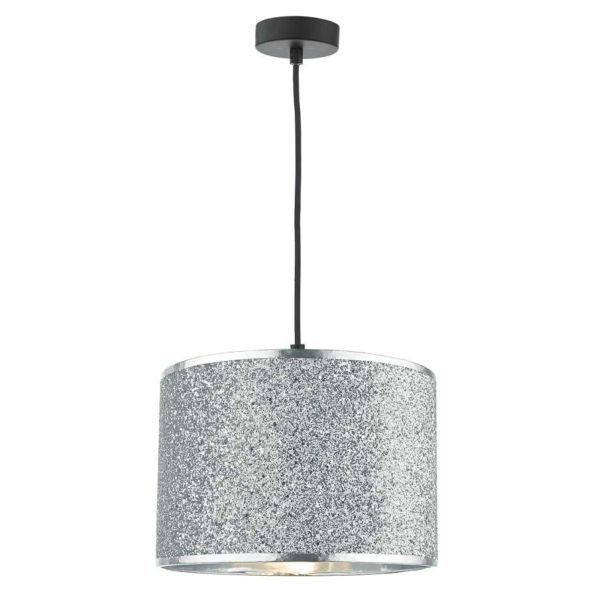 Lampa wisząca Dar Lighting WAC0161 + BIS6532 Bistro Waco 1 Light E27 Suspension Black Chrome Matt Black