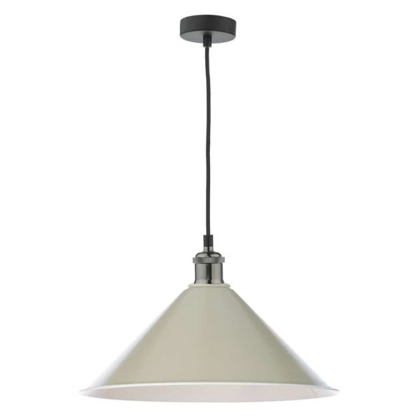 Підвісний світильник Dar Lighting WAC0161 + KIN6501 Kinsley Waco 1 Light E27 Suspension Black Chrome Matt Black