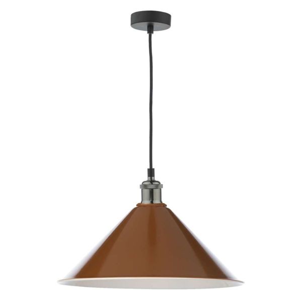 Lampa wisząca Dar Lighting WAC0161 + KIN6531 Kinsley Waco 1 Light E27 Suspension Black Chrome Matt Black