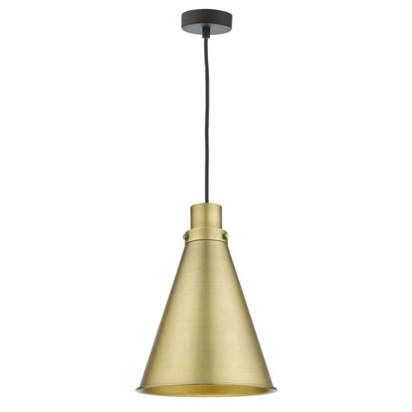 Підвісний світильник Dar Lighting WAC0161 + POT8642 Potter Waco 1 Light E27 Suspension Black Chrome Matt Black