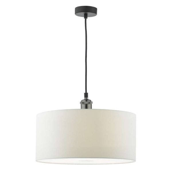 Lampa wisząca Dar Lighting WAC0161 + RON652 Ronda Waco 1 Light E27 Suspension Black Chrome Matt Black