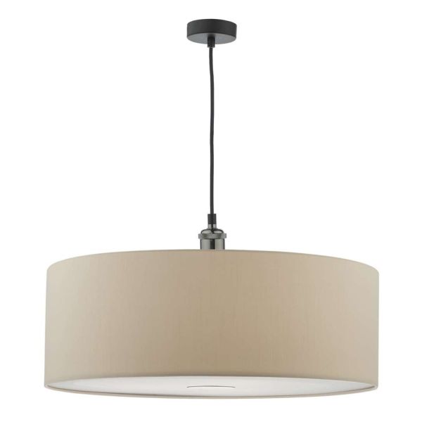 Lampa wisząca Dar Lighting WAC0161 + RON8629 Ronda Waco 1 Light E27 Suspension Black Chrome Matt Black