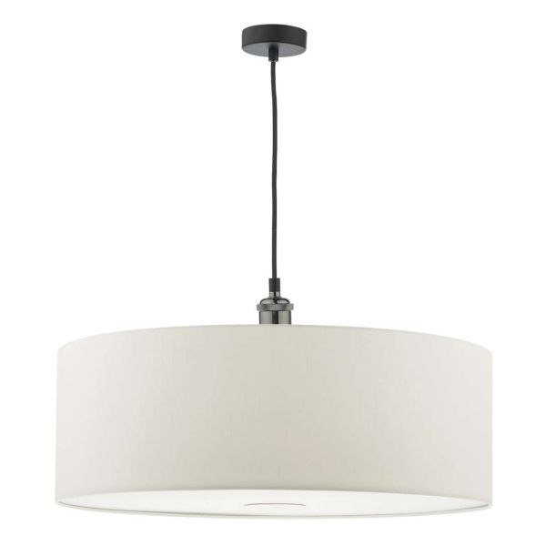 Lampa wisząca Dar Lighting WAC0161 + RON862 Ronda Waco 1 Light E27 Suspension Black Chrome Matt Black