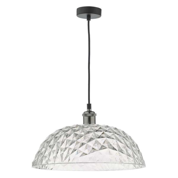 Lampa wisząca Dar Lighting WAC0161 + TOB8608 Tobin Waco 1 Light E27 Suspension Black Chrome Matt Black