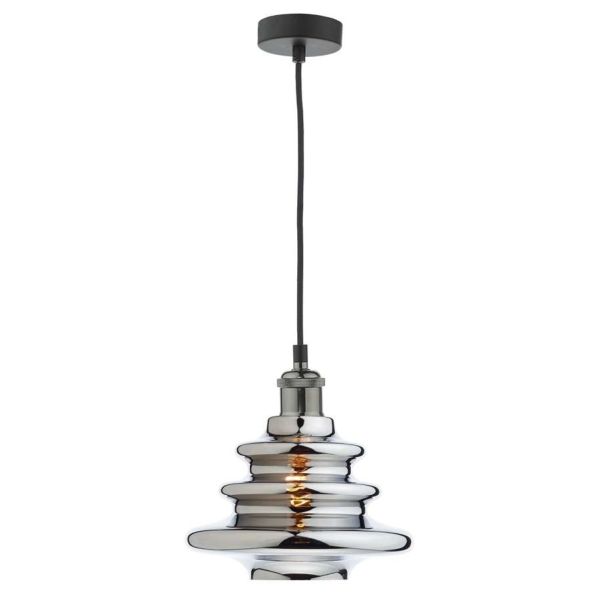 Lampa wisząca Dar Lighting WAC0161 + ZEP6550 Zephyr Waco 1 Light E27 Suspension Black Chrome Matt Black