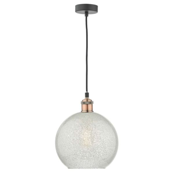 Lampa wisząca Dar Lighting WAC0164 + JAN652 Janna Waco 1 Light E27 Suspension Antique Copper Matt Black