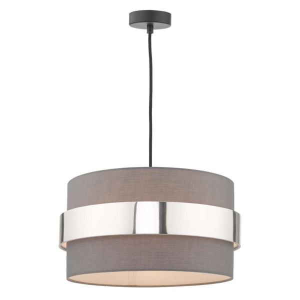 Lampa wisząca Dar Lighting WAC0164 + OKI6539 Waco 1 Light E27 Suspension Antique Copper Matt Black