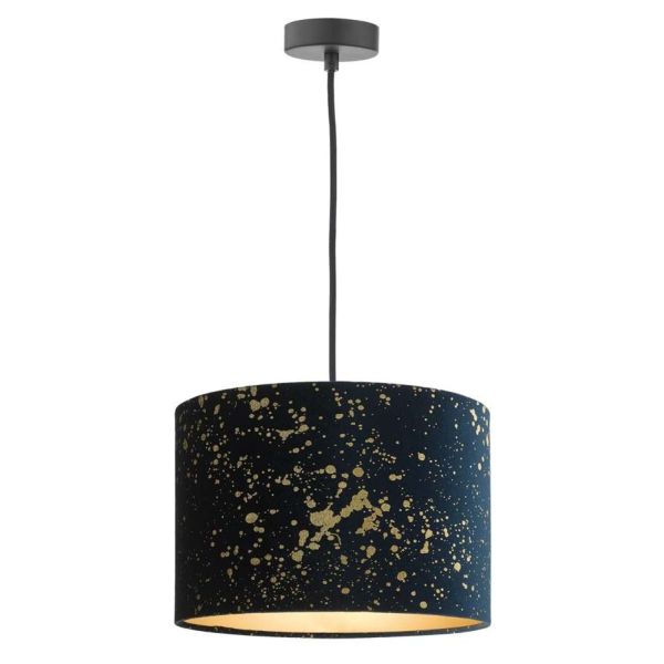 Lampa wisząca Dar Lighting WAC0164 + OXI6523 Waco 1 Light E27 Suspension Antique Copper Matt Black