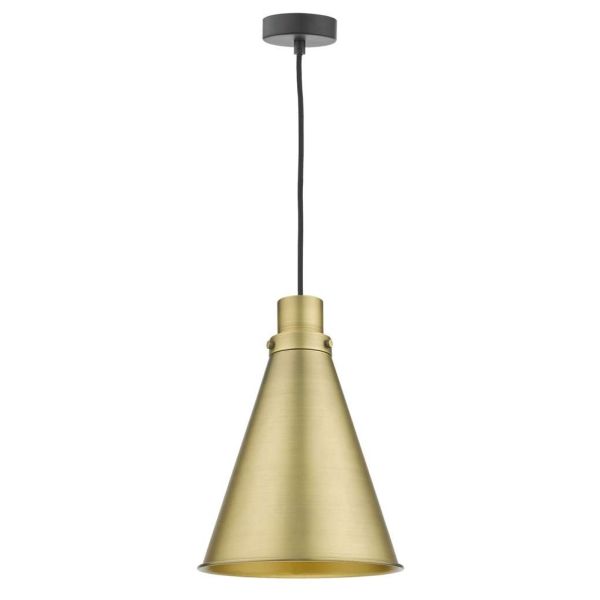 Підвісний світильник Dar Lighting WAC0164 + POT8642 Potter Waco 1 Light E27 Suspension Antique Copper Matt Black