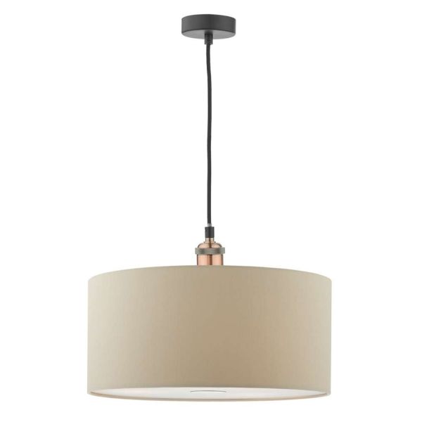 Lampa wisząca Dar Lighting WAC0164 + RON6529 Ronda Waco 1 Light E27 Suspension Antique Copper Matt Black