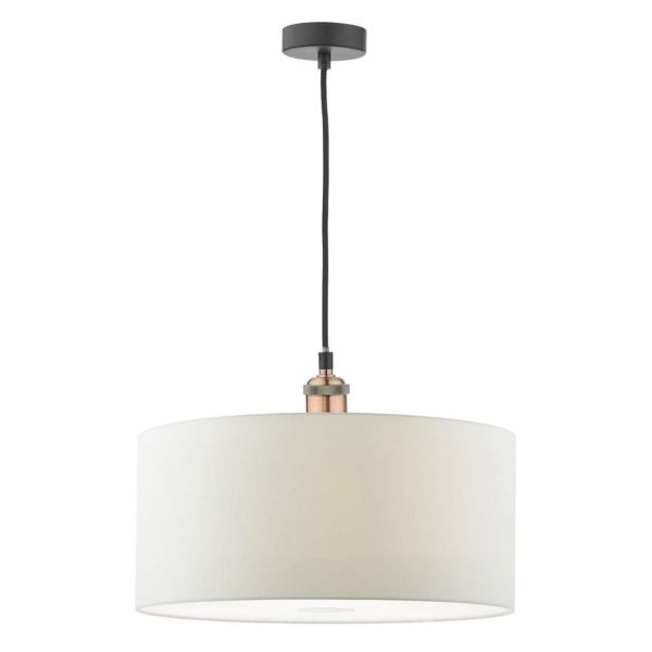 Підвісний світильник Dar Lighting WAC0164 + RON652 Ronda Waco 1 Light E27 Suspension Antique Copper Matt Black