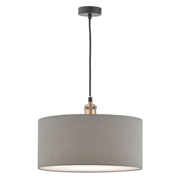 Lampa wisząca Dar Lighting WAC0164 + RON6539 Ronda Waco 1 Light E27 Suspension Antique Copper Matt Black