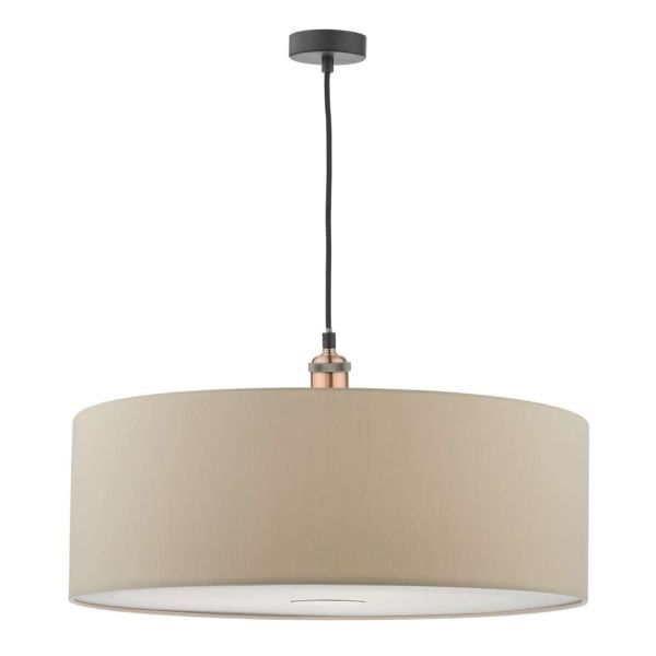 Lampa wisząca Dar Lighting WAC0164 + RON8629 Ronda Waco 1 Light E27 Suspension Antique Copper Matt Black