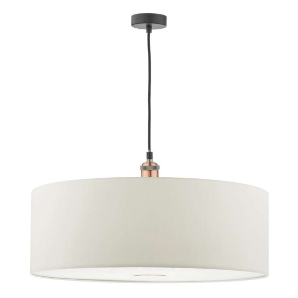 Lampa wisząca Dar Lighting WAC0164 + RON862 Ronda Waco 1 Light E27 Suspension Antique Copper Matt Black