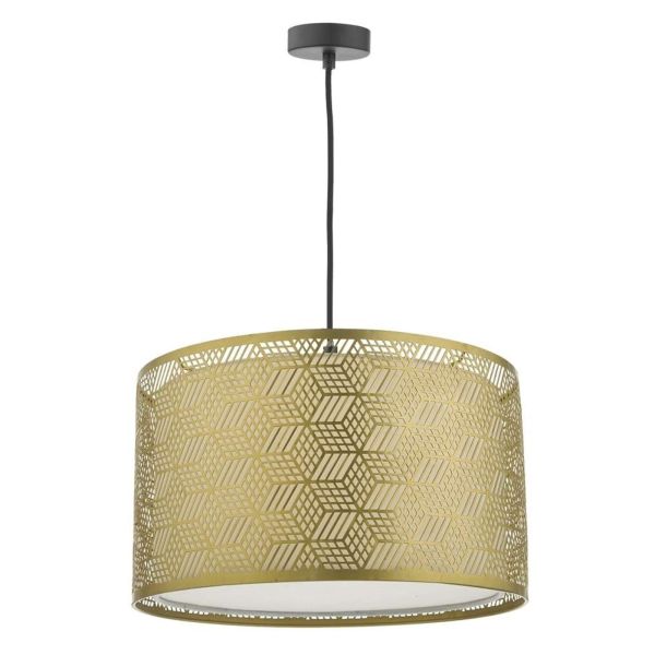 Lampa wisząca Dar Lighting WAC0164 + TIN6535 Tino Waco 1 Light E27 Suspension Antique Copper Matt Black