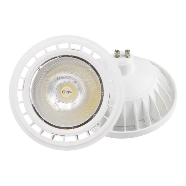 Żarówka ledowa E-Light AR3871 moc 6W. Rozmiar — AR111 z gwintem GU10, temperatura barwowa — 3000K