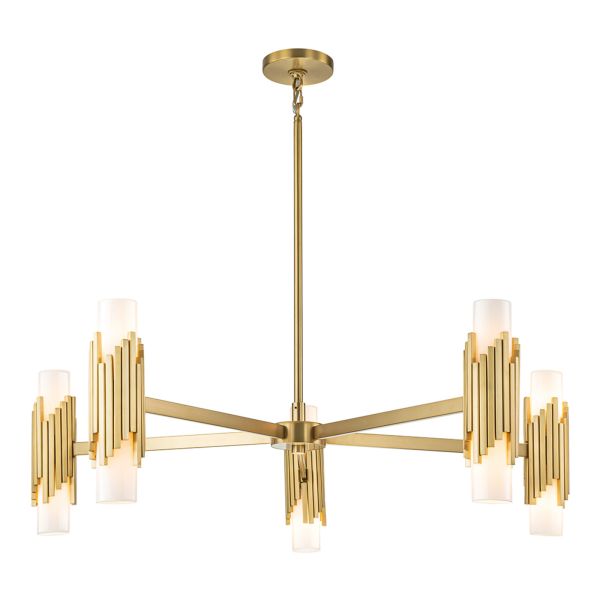 Люстра Elstead MARVELE10-AB-OPAL Marvele 10 lt Aged Brass