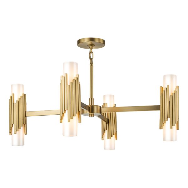 Люстра Elstead MARVELE8-AB-OPAL Marvele 8 lt Aged Brass